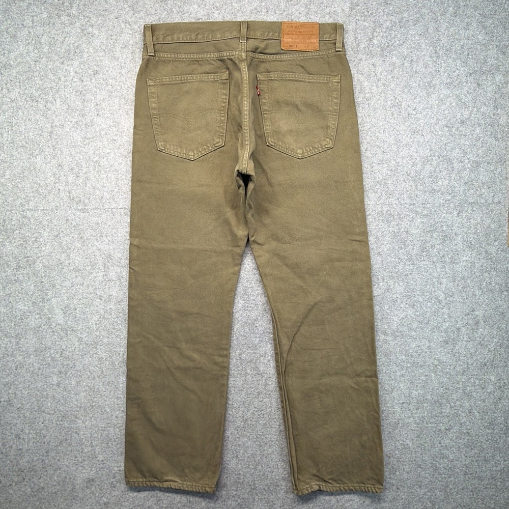 Levis 551 Z Jeans Men's 32x30 (Fits 33x28) Premium Big E Green Hemp Blend Denim